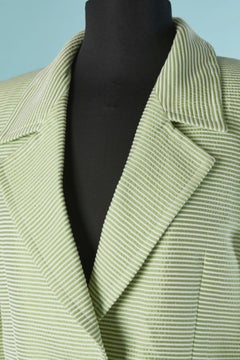 Green and white striped skirt-suit YVES SAINT LAURENT VARIATION