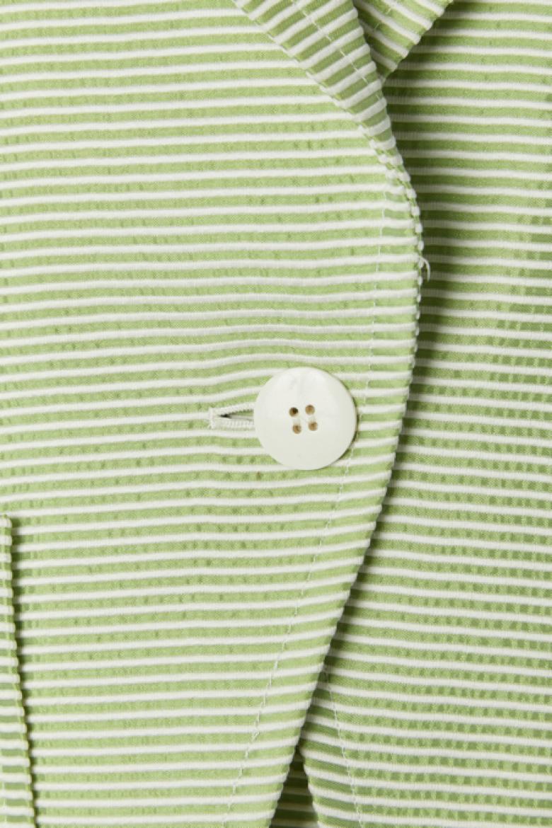 Beige Gonna-tuta a righe bianche e verdi Yves Saint Laurent VARIATION in vendita