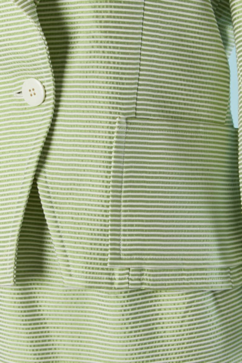 Gonna-tuta a righe bianche e verdi Yves Saint Laurent VARIATION In condizioni ottime in vendita a Saint-Ouen-Sur-Seine, FR
