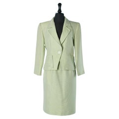 Gonna-tuta a righe bianche e verdi Yves Saint Laurent VARIATION