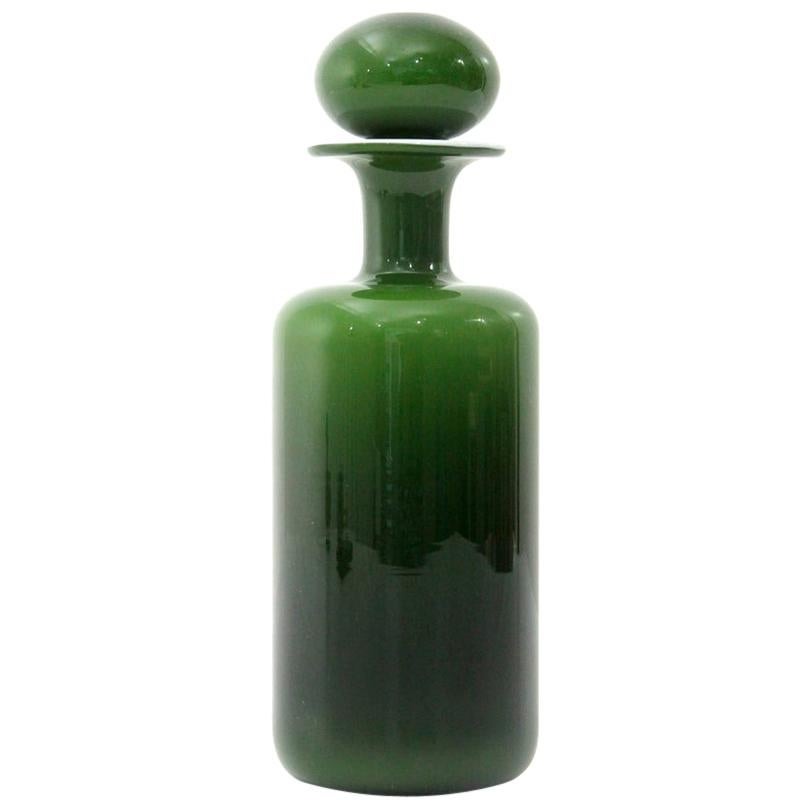 Green and White Vase by Otto Brauer for Holmegaard, 1960s