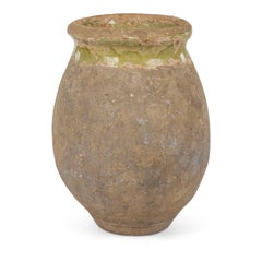 Green and Yellow Glazed Small Biot Jar