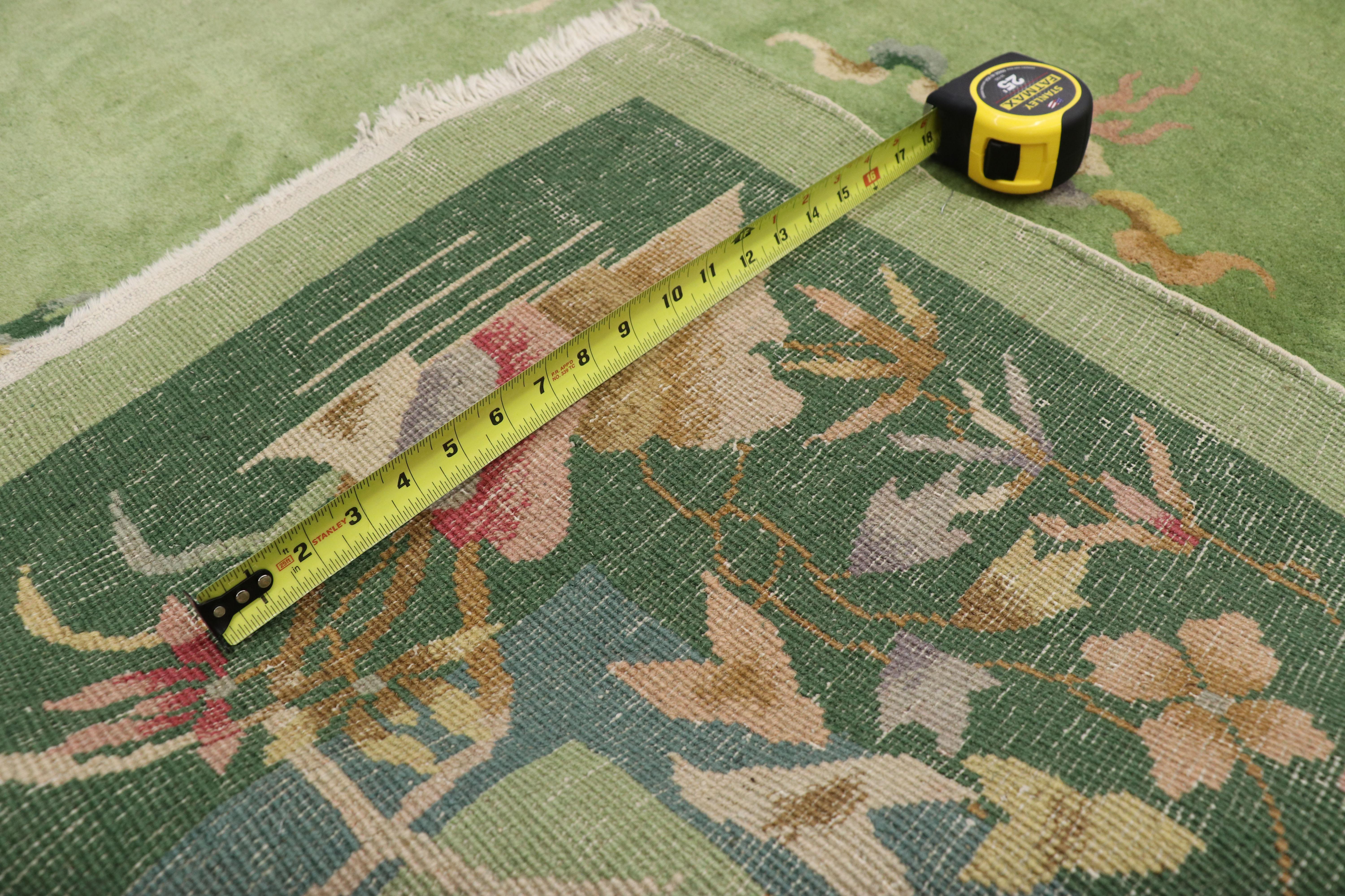 green art deco rug