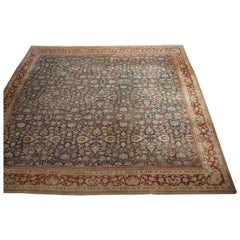 Green Antique Indian Agra Rug, circa 1900