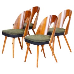 Green Antonín Šuman Dining Chairs, 1950s Mid-Century Style