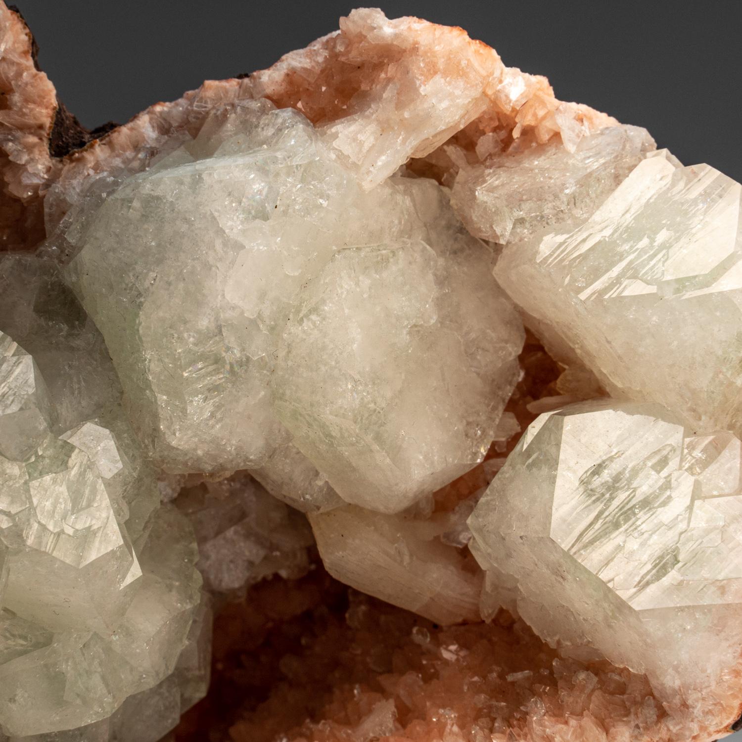 Crystal Green Apophylite and Stilbite from Pune District, Maharashtra, India For Sale