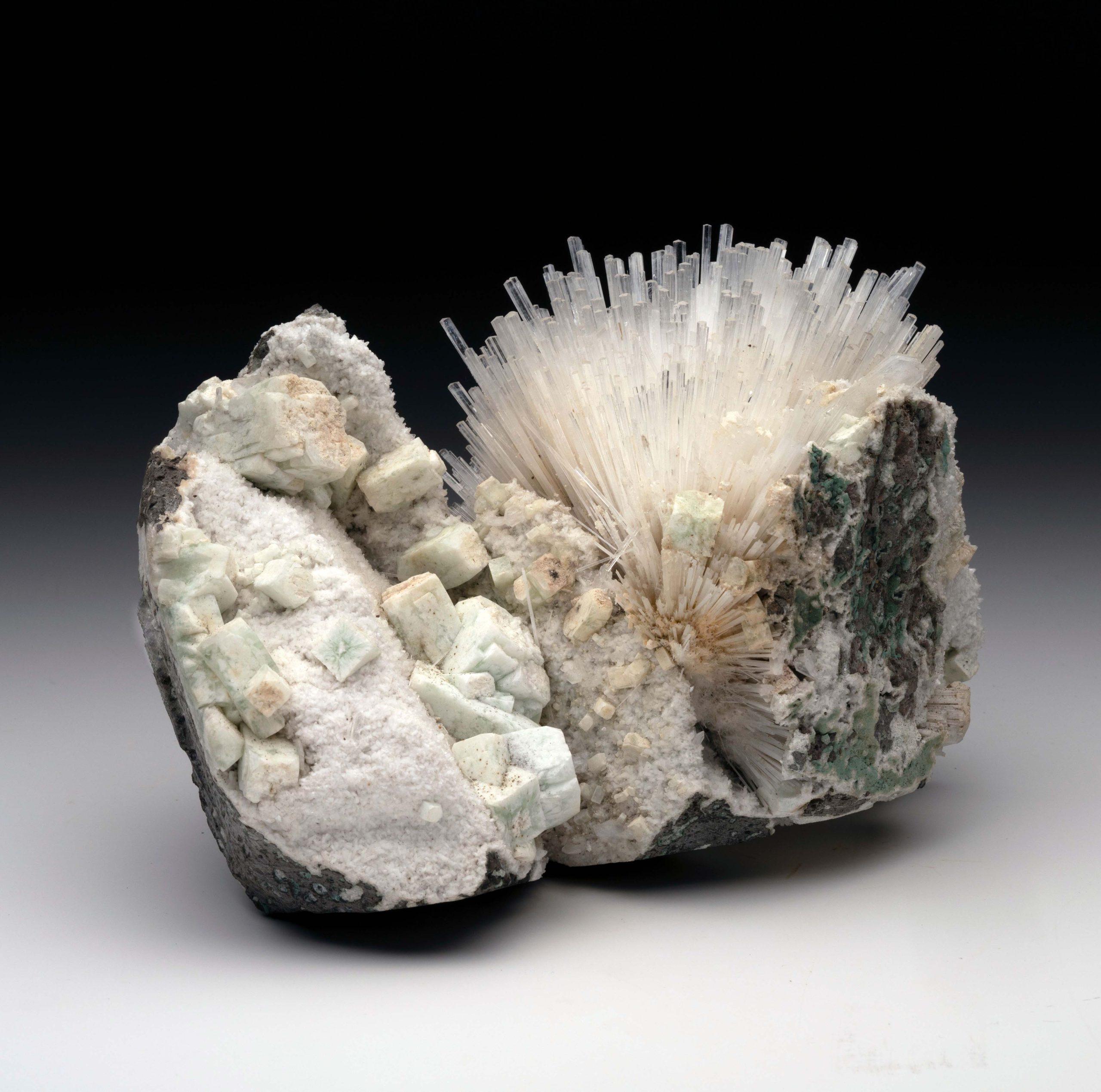 Contemporary Green Apophyllite and Scolecite For Sale