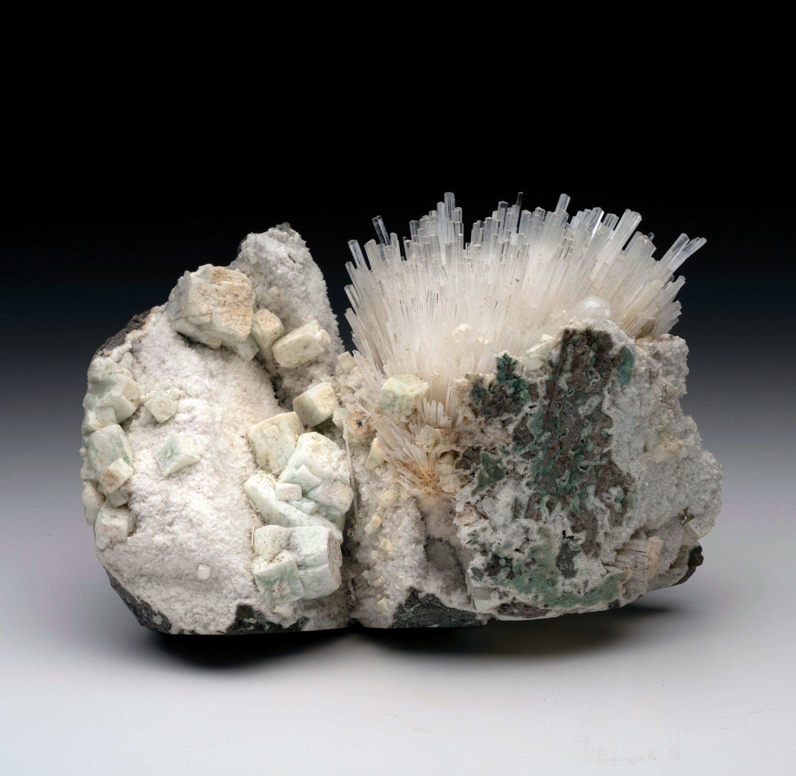 Crystal Green Apophyllite and Scolecite For Sale