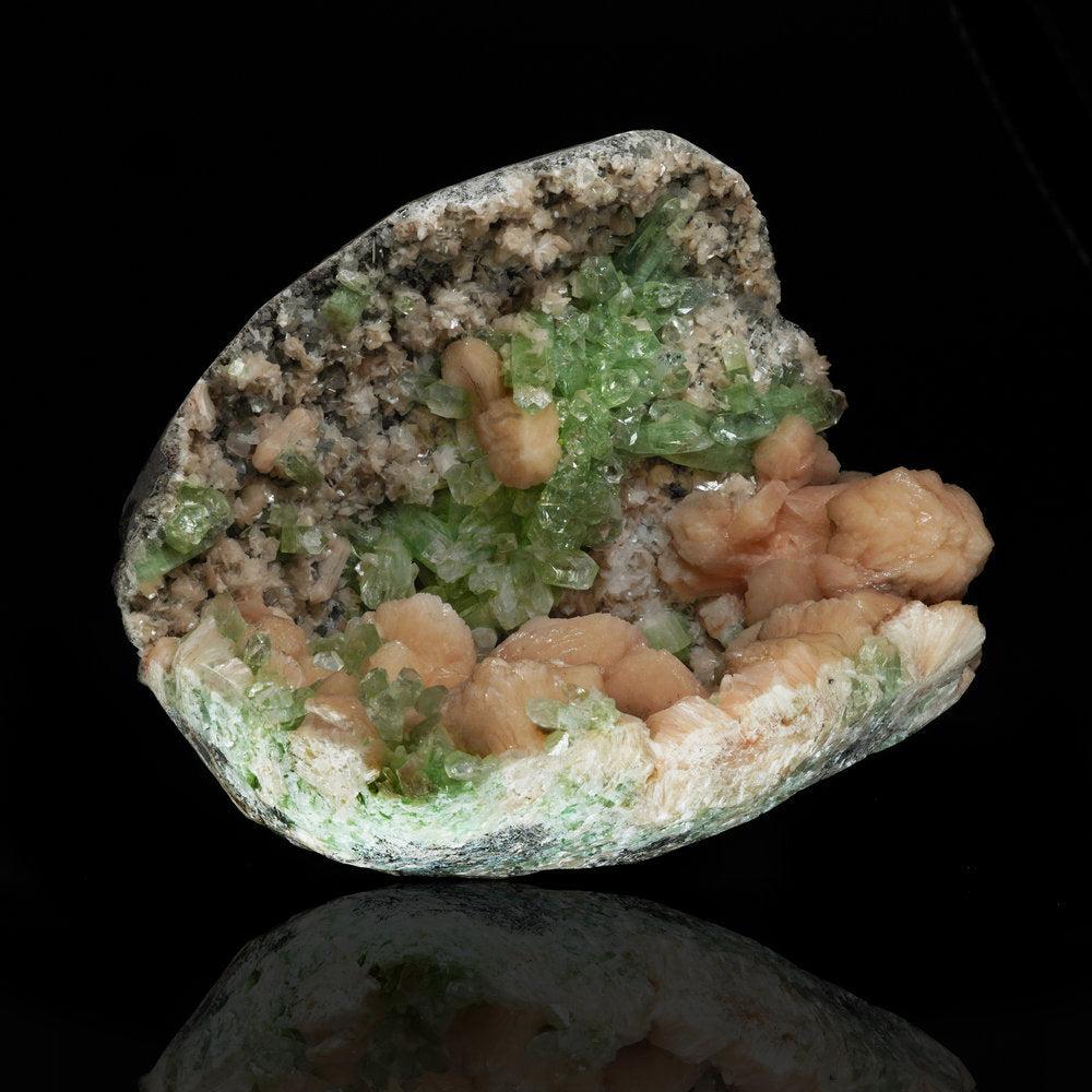 Indian Green Apophyllite and Stilbite From India For Sale