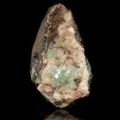 Green Apophyllite and Stilbite on Red Heulandite II