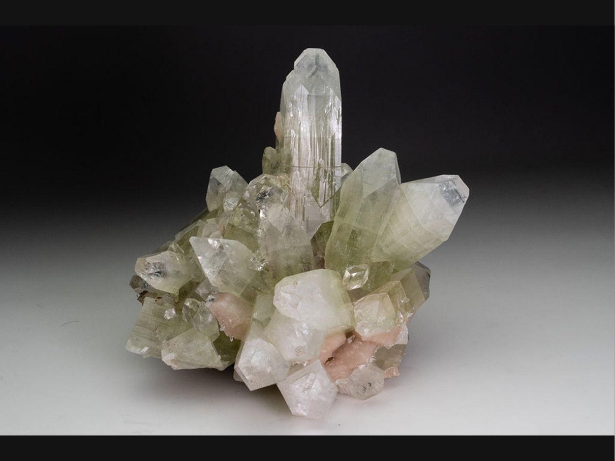Indian Green Apophyllite from Pashan Hill Quarry, Poona District, Maharashtra, India For Sale