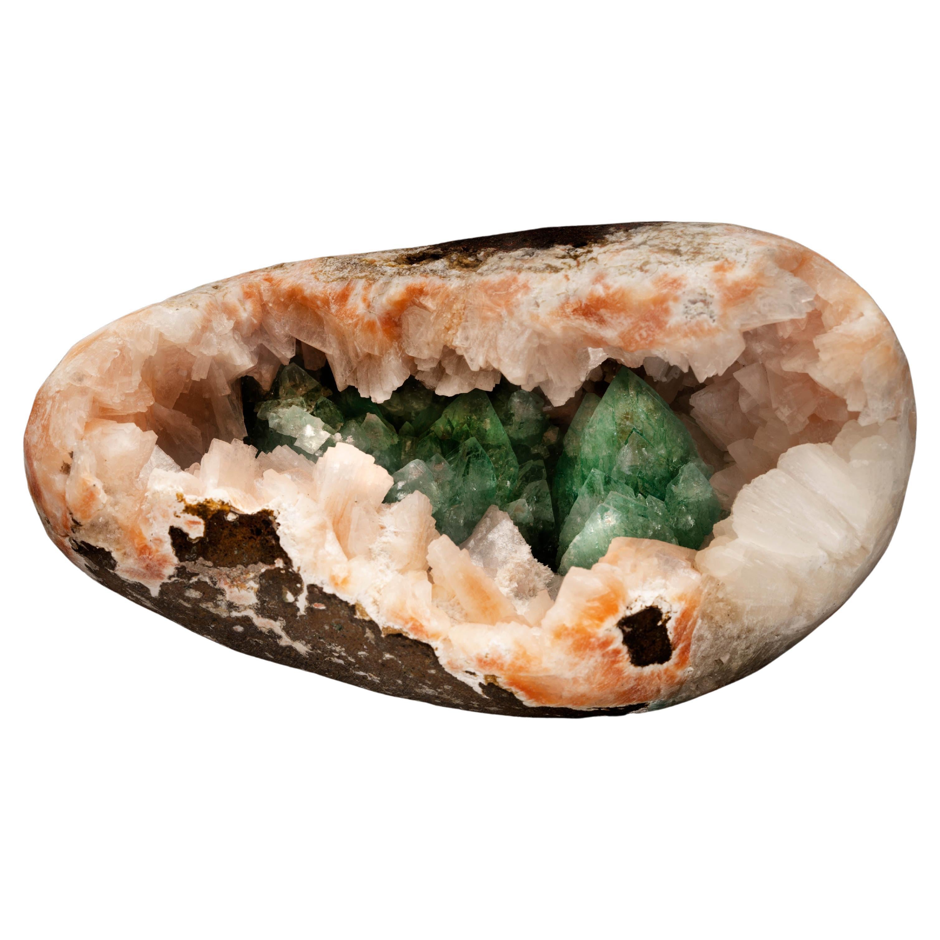 Apophyllite verte de style Stilbite Vug d'Inde en vente