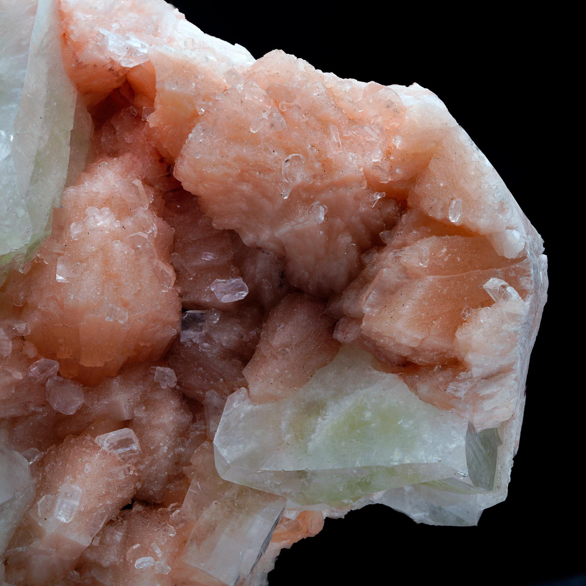 Cristallo Apofillite verde su Stilbite in vendita