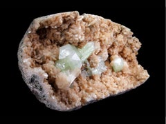 Green Apophyllite with Stilbite from Jalgaon, Maharashtra, India