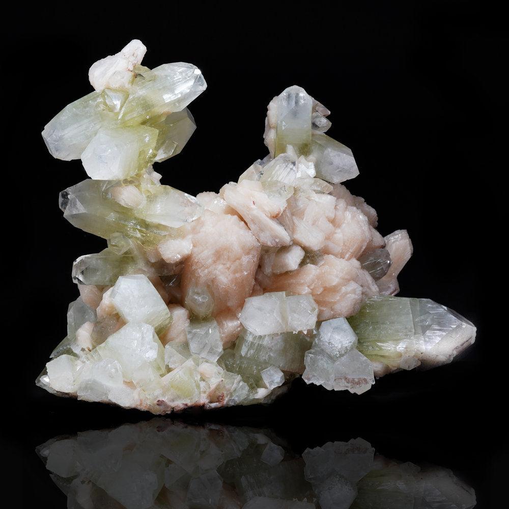 Green Apophyllite with Stilbite // Ver. 1 In New Condition For Sale In New York, NY