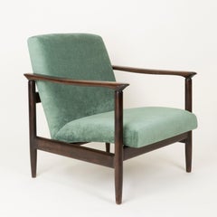 Green Apple Armchair and Stool, Edmund Homa, GFM-142, 1960s, Poland
