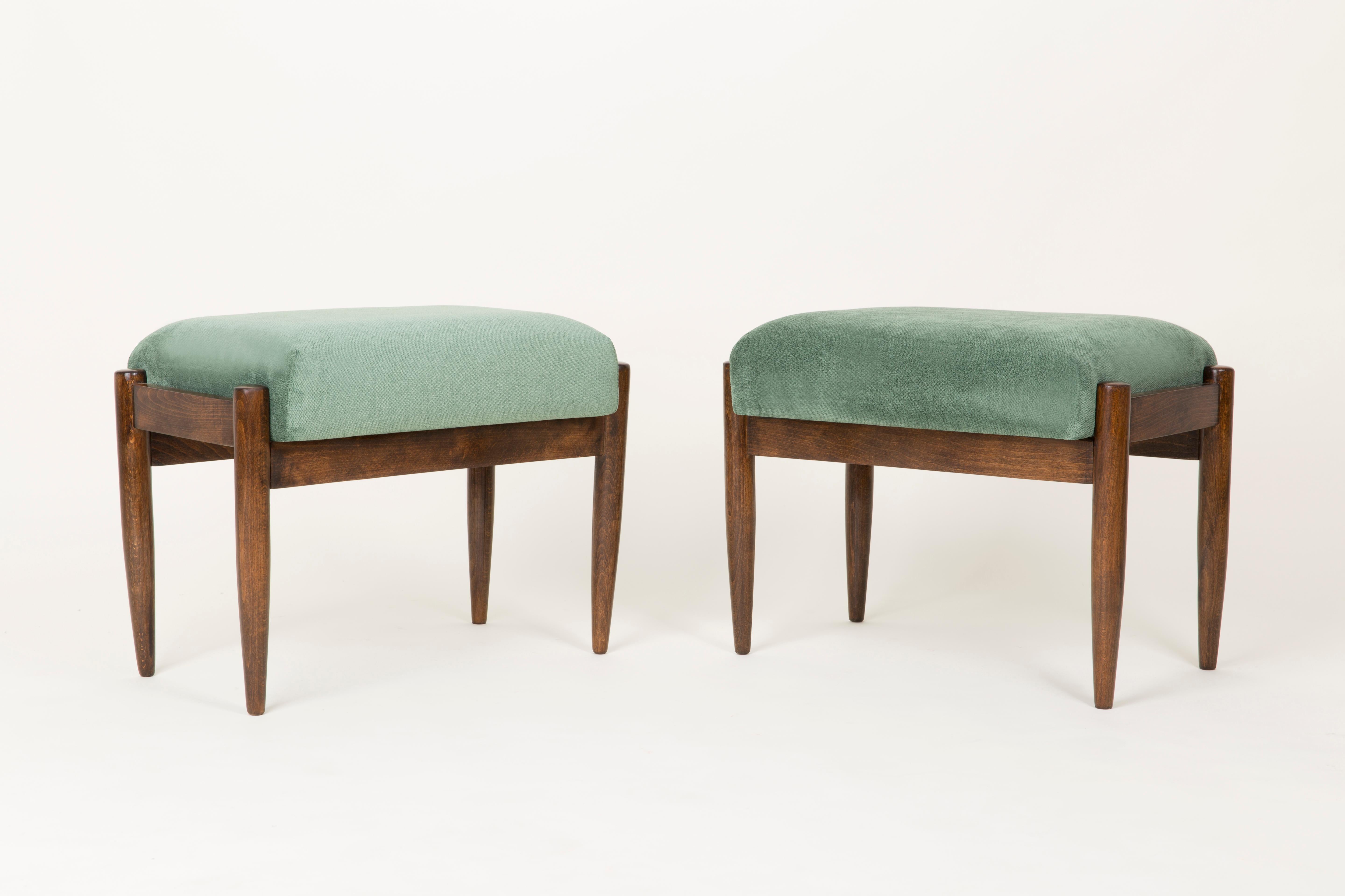 Green Apple Armchair and Stool, Edmund Homa, GFM-142, 1960s, Poland In Excellent Condition For Sale In 05-080 Hornowek, PL