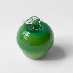 Green Apple Blown Glass Decorative Object