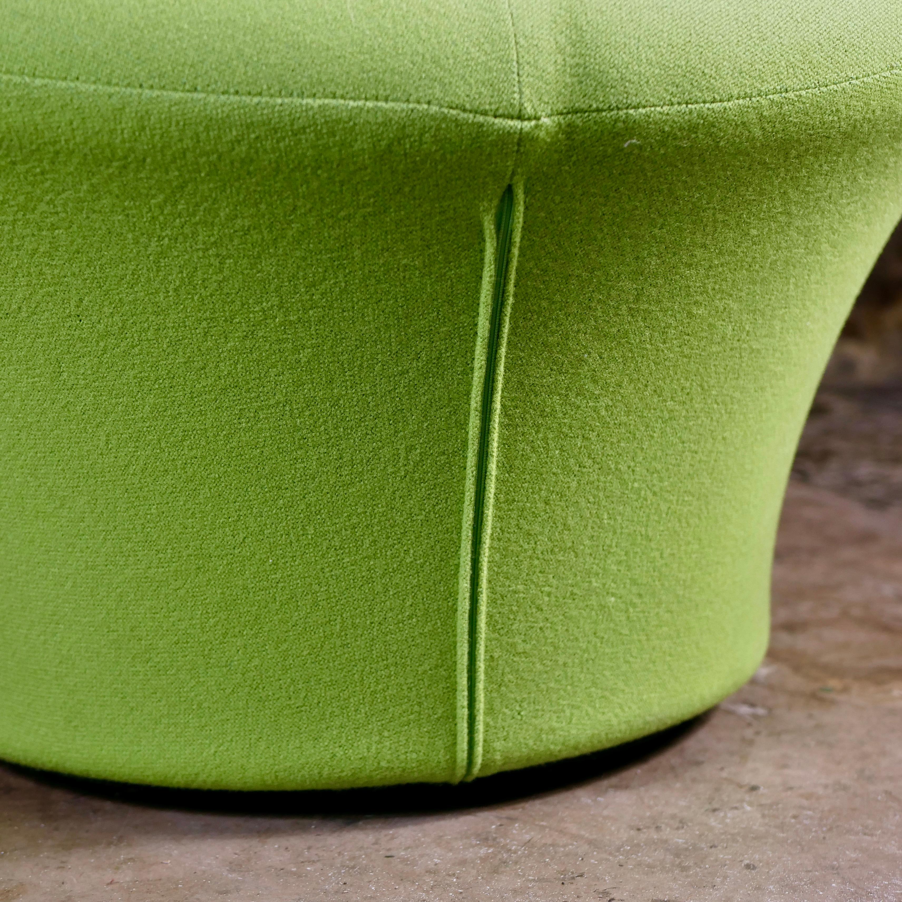 Sillón y otomana en forma de seta de manzana verde de Pierre Paulin para Artifort, década de 1990 en venta 4