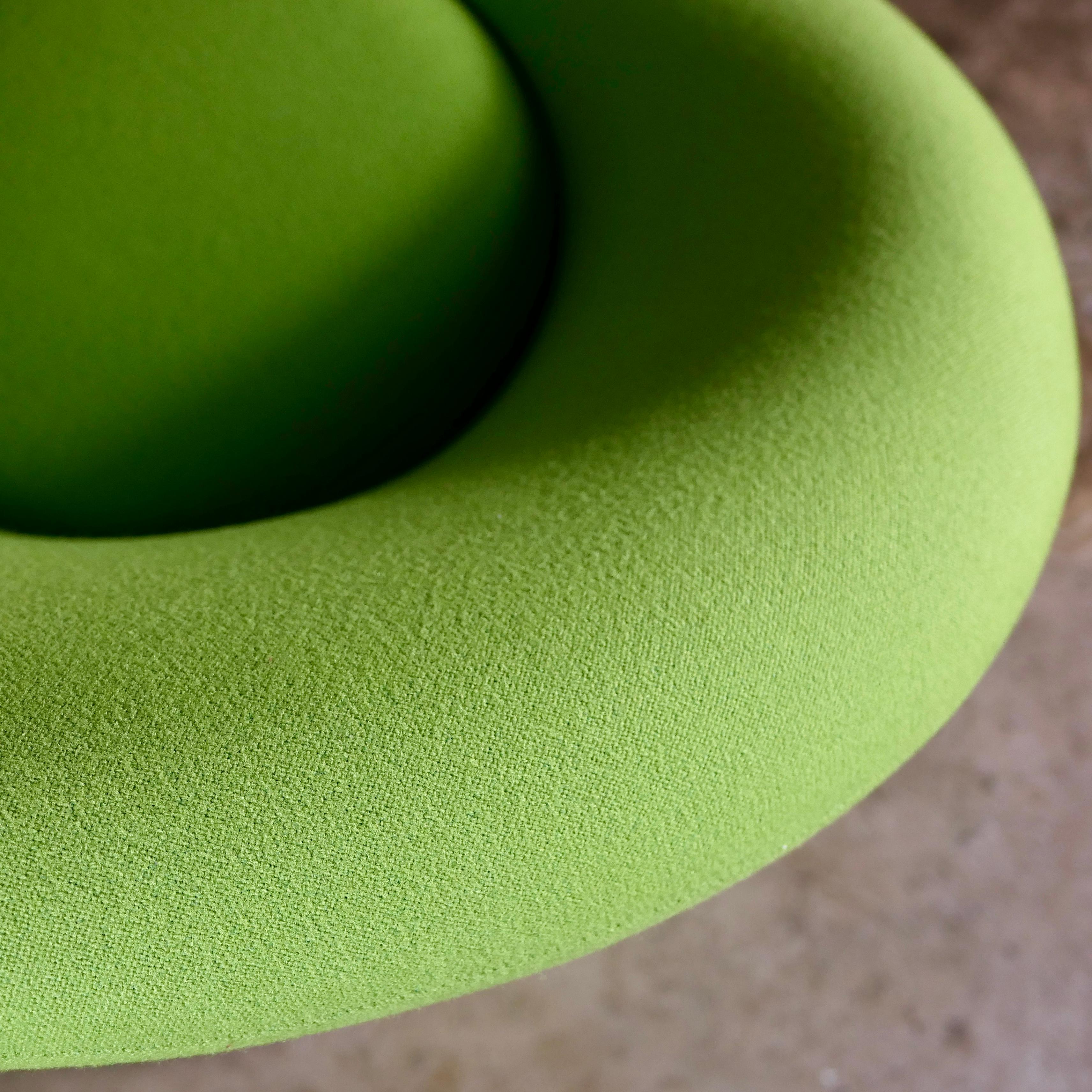 Sillón y otomana en forma de seta de manzana verde de Pierre Paulin para Artifort, década de 1990 en venta 7