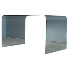 Arc-Schreibtisch aus reinem Glas in Apfelgrün