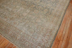 Green Apricot Distressed Persian Tabriz Rug