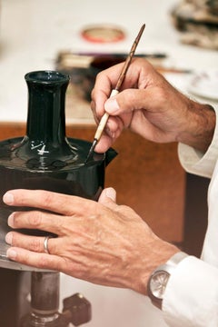 Green Arab Coffee Set Doobide with Porcelain Finish 'Limited Edition of 50th'