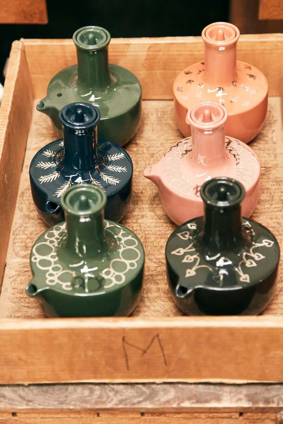 Islamic Green Arab Coffee Set Doobide with Porcelain Finish 'Limited Edition of 50th' For Sale