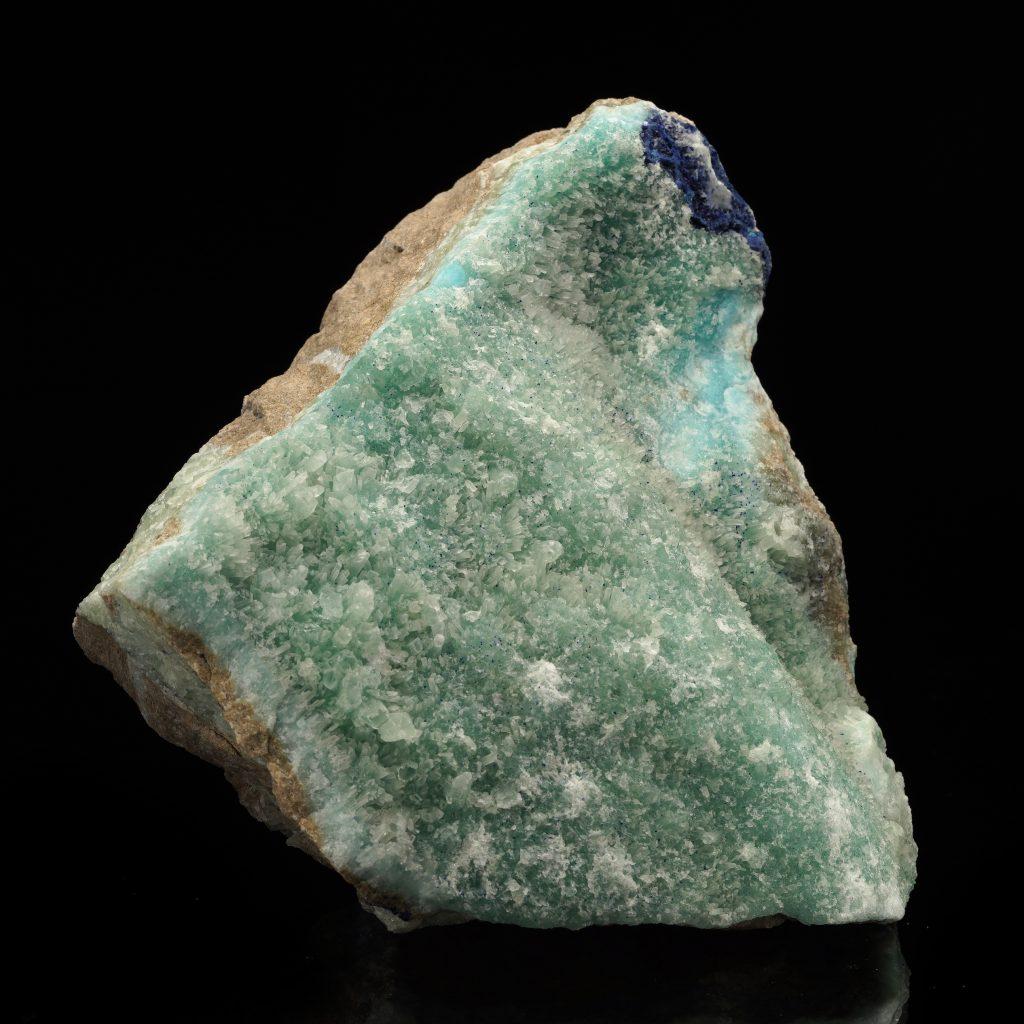 Afghano Aragonite verde con azurite // 6,67 Lb in vendita