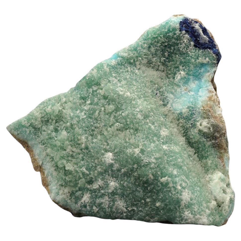 Green Aragonite With Azurite // 6.67 Lb