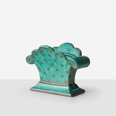 Green Argento Vase by Wilhelm Kåge for Gustavsberg