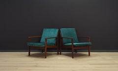 Green Armchair Danish Design 1970s Teak Vintage