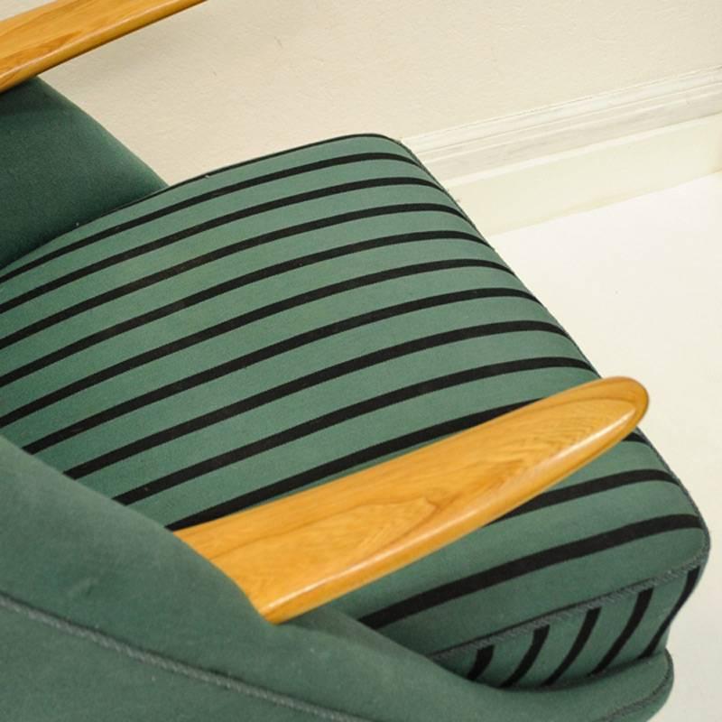 Green Armchair Model 53 from 1950s by Kurt Østervig, Denmark In Good Condition In Stockholm, SE