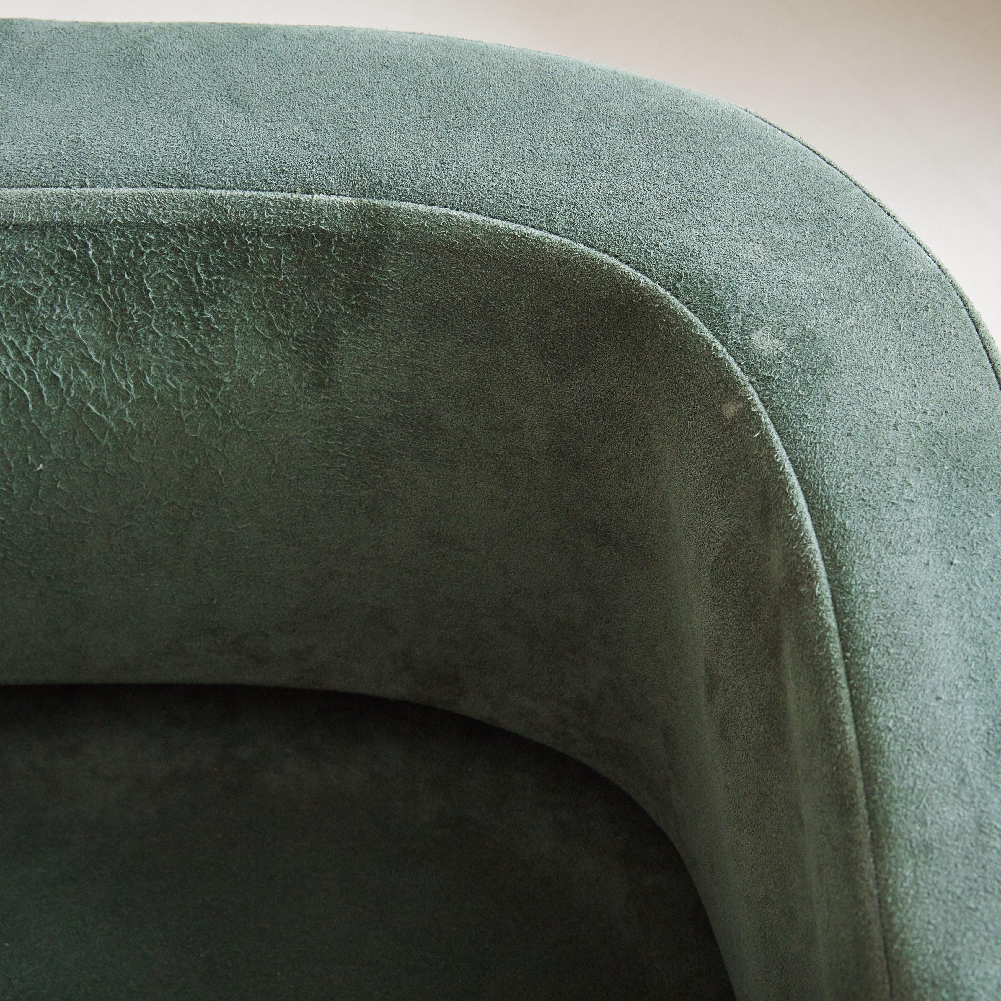 Green Armchair on Casters Attributed to Gianni Moscatelli for Formanova, Italy 3