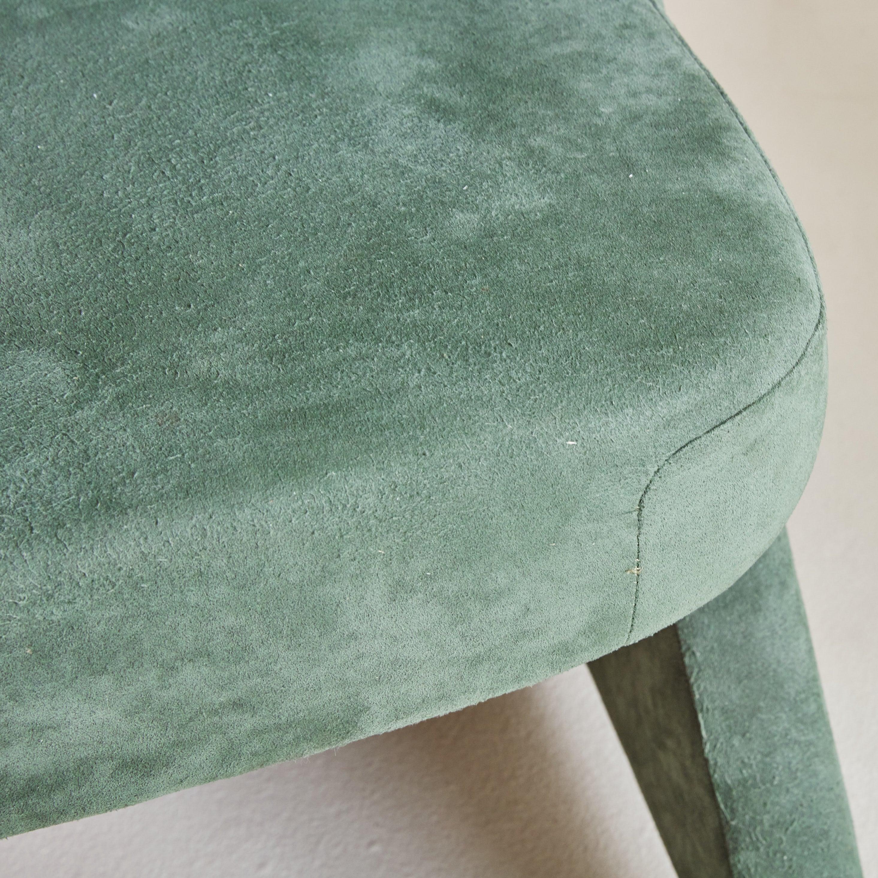 Green Armchair on Casters Attributed to Gianni Moscatelli for Formanova, Italy 1