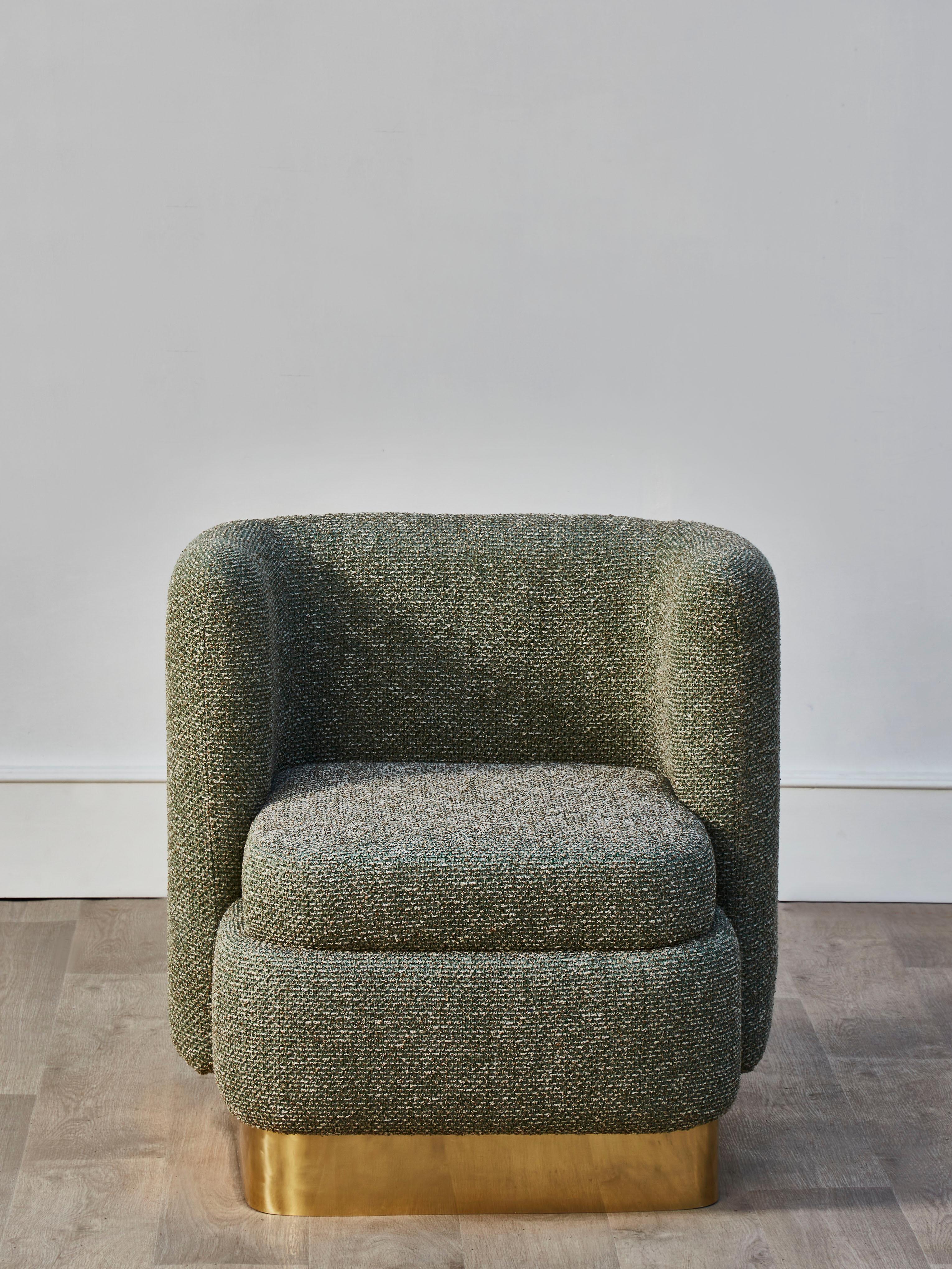 Grüne Sessel von Studio Glustin (Moderne der Mitte des Jahrhunderts) im Angebot