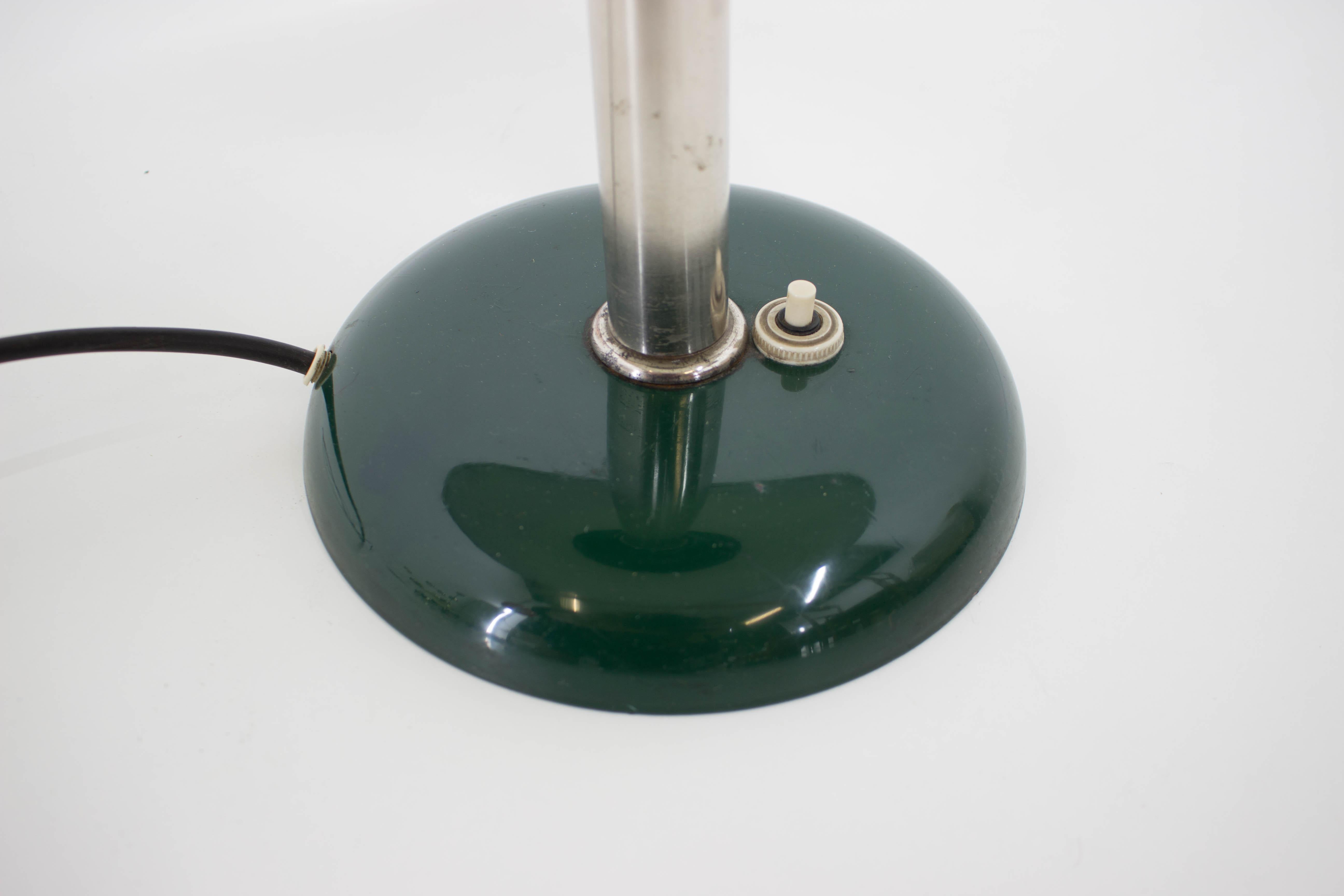Green Art Deco Bauhaus Table Lamp by Max Schumacher, 1930s, Germany 2
