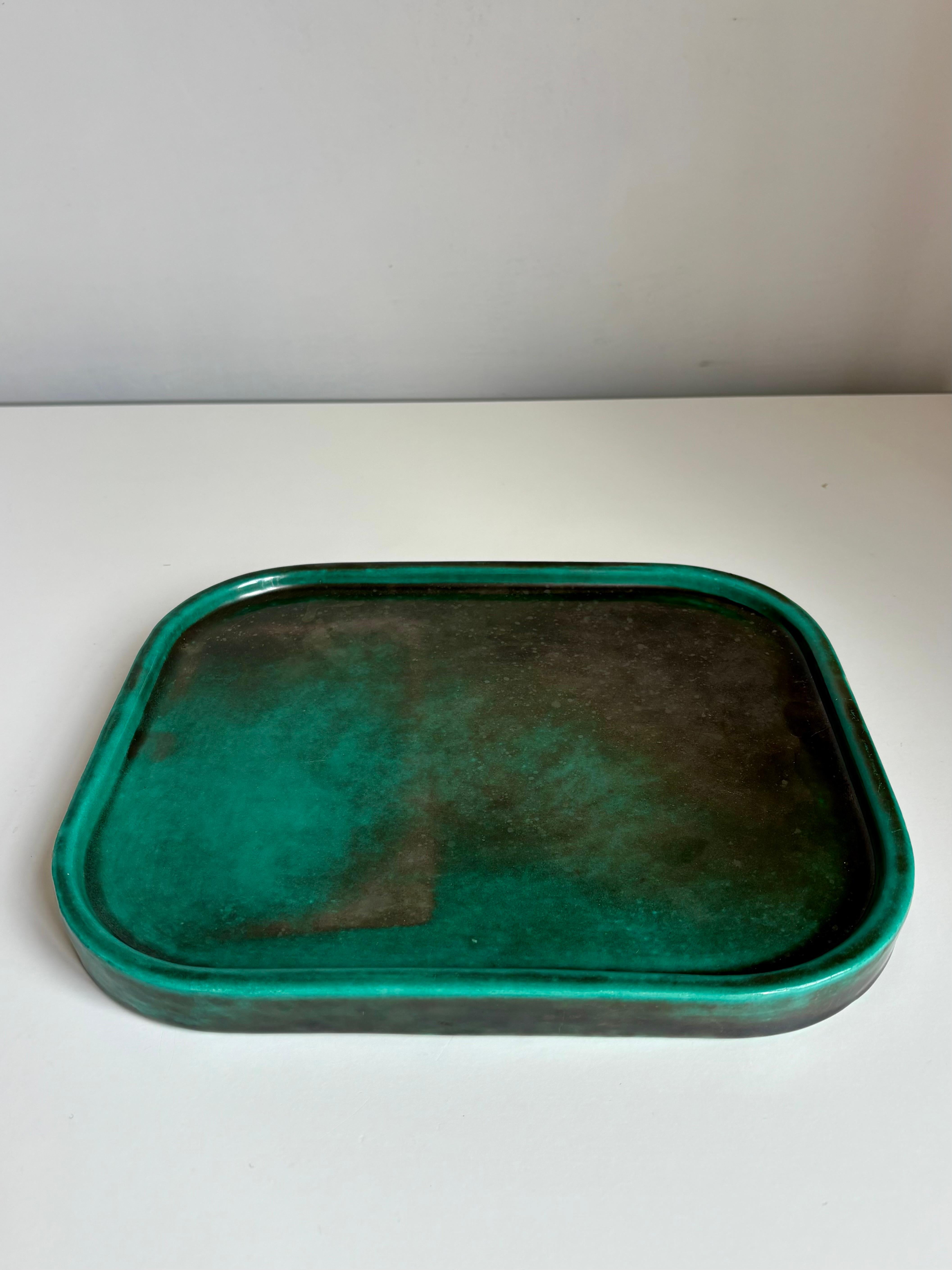 Juego de Servir de Cerámica Art Decó Verde, Upsala Ekeby, Años 30 siglo XX en venta