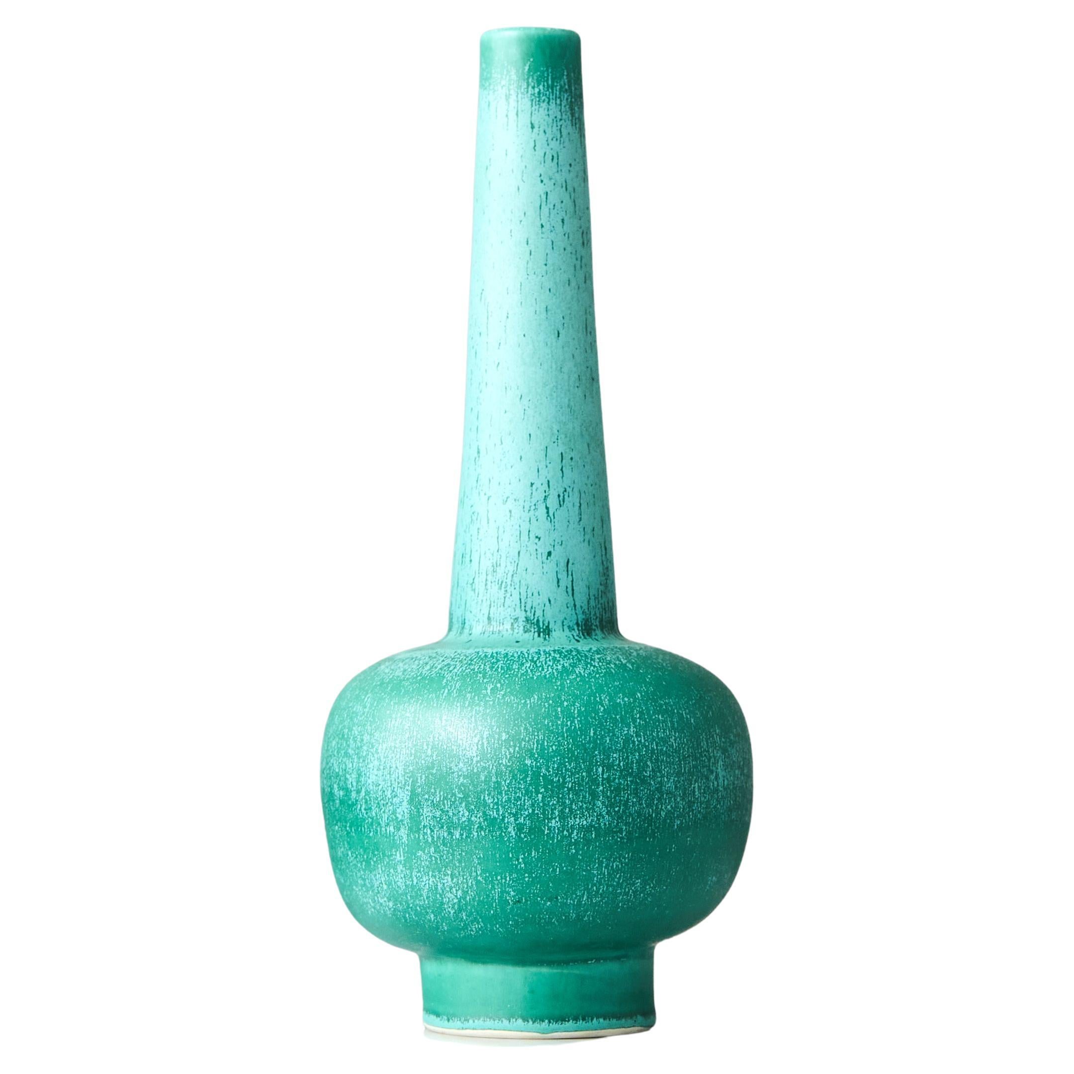 Green Art Deco Ceramic Vase by Bo Fajans, Sweden, 1930s