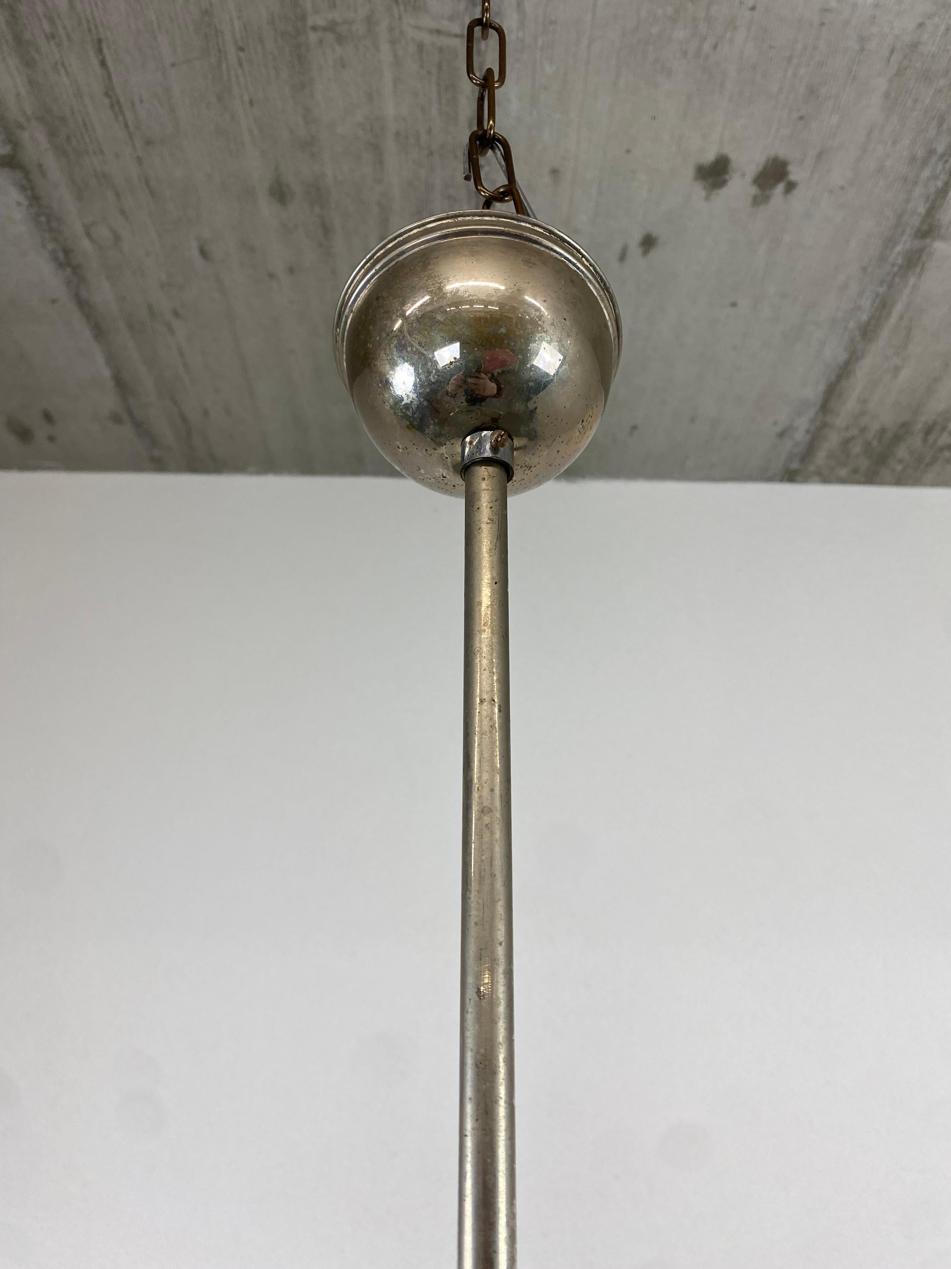 Slovak Green Art Deco Hanging Lamp For Sale