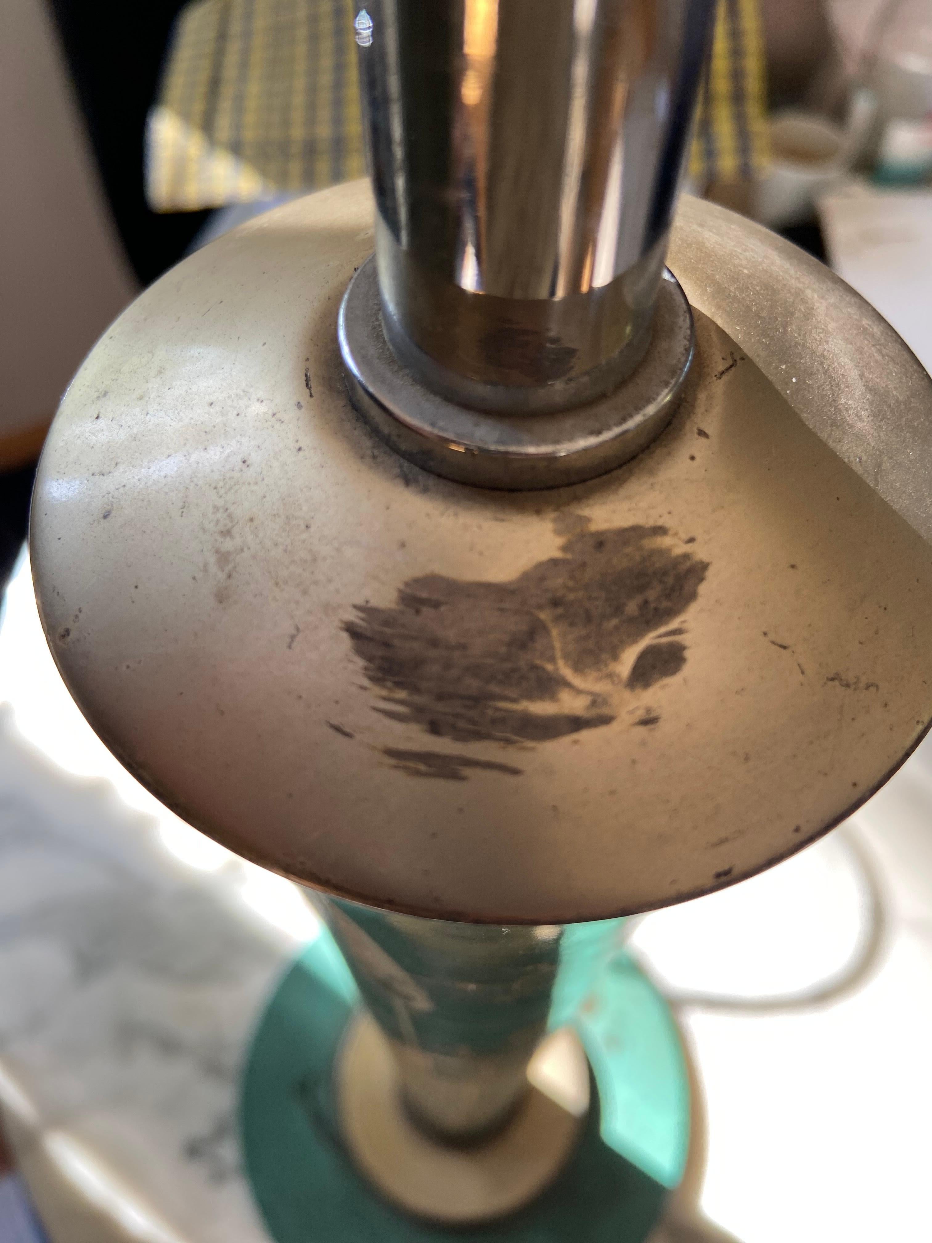 Lámpara de sobremesa Art Déco IKORA verde de Paul Haustein para WMF, Modelo 251 / 169a mediados del siglo XX en venta