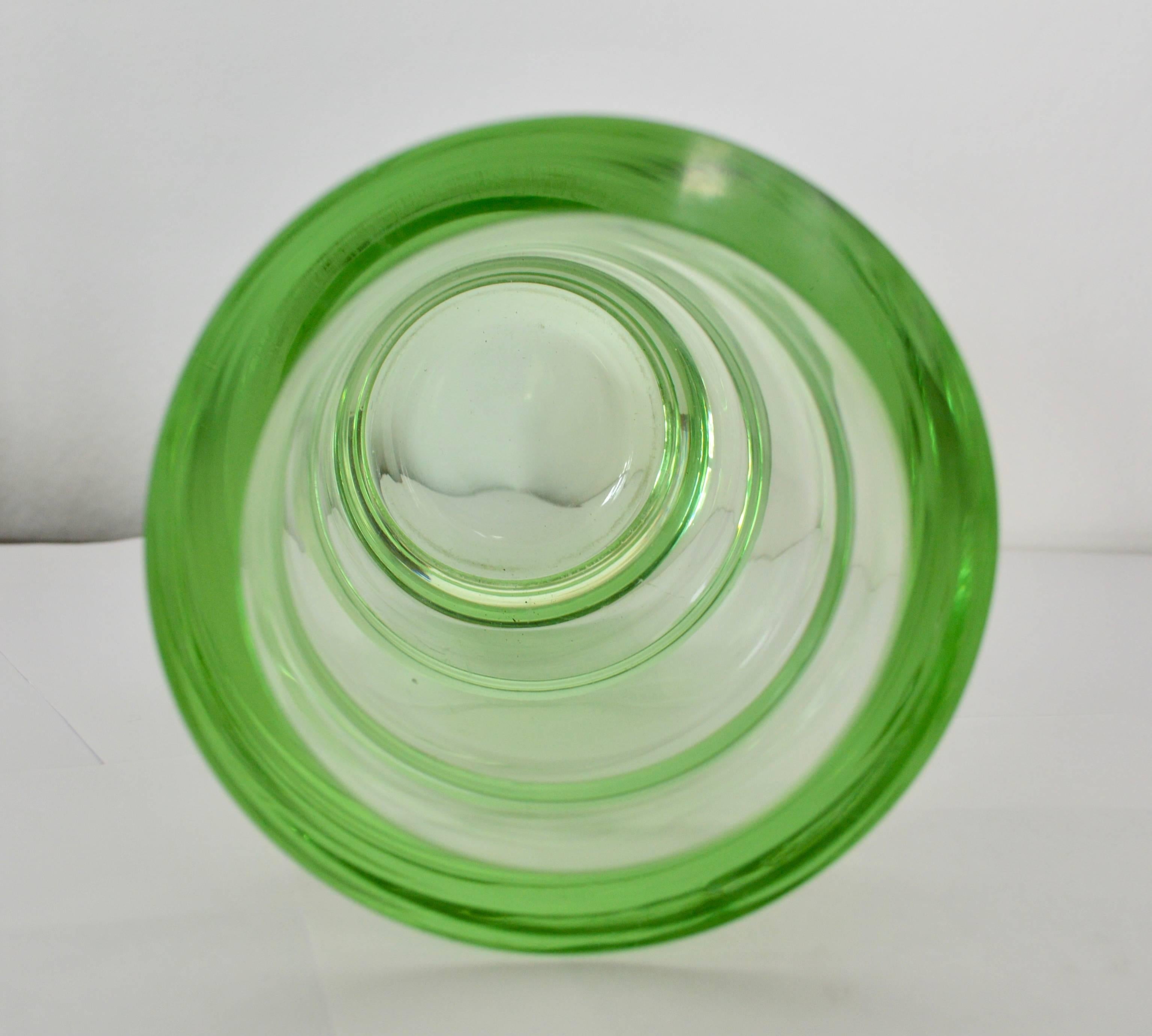 Green Art Deco Glass Vase, circa 1940's at 1stDibs art deco green