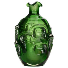 Green Art Glass Vase