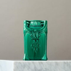 Green Art Nouveau Stoneware Vase by Alf Wallander. Rörstrand, Sweden early 1900s
