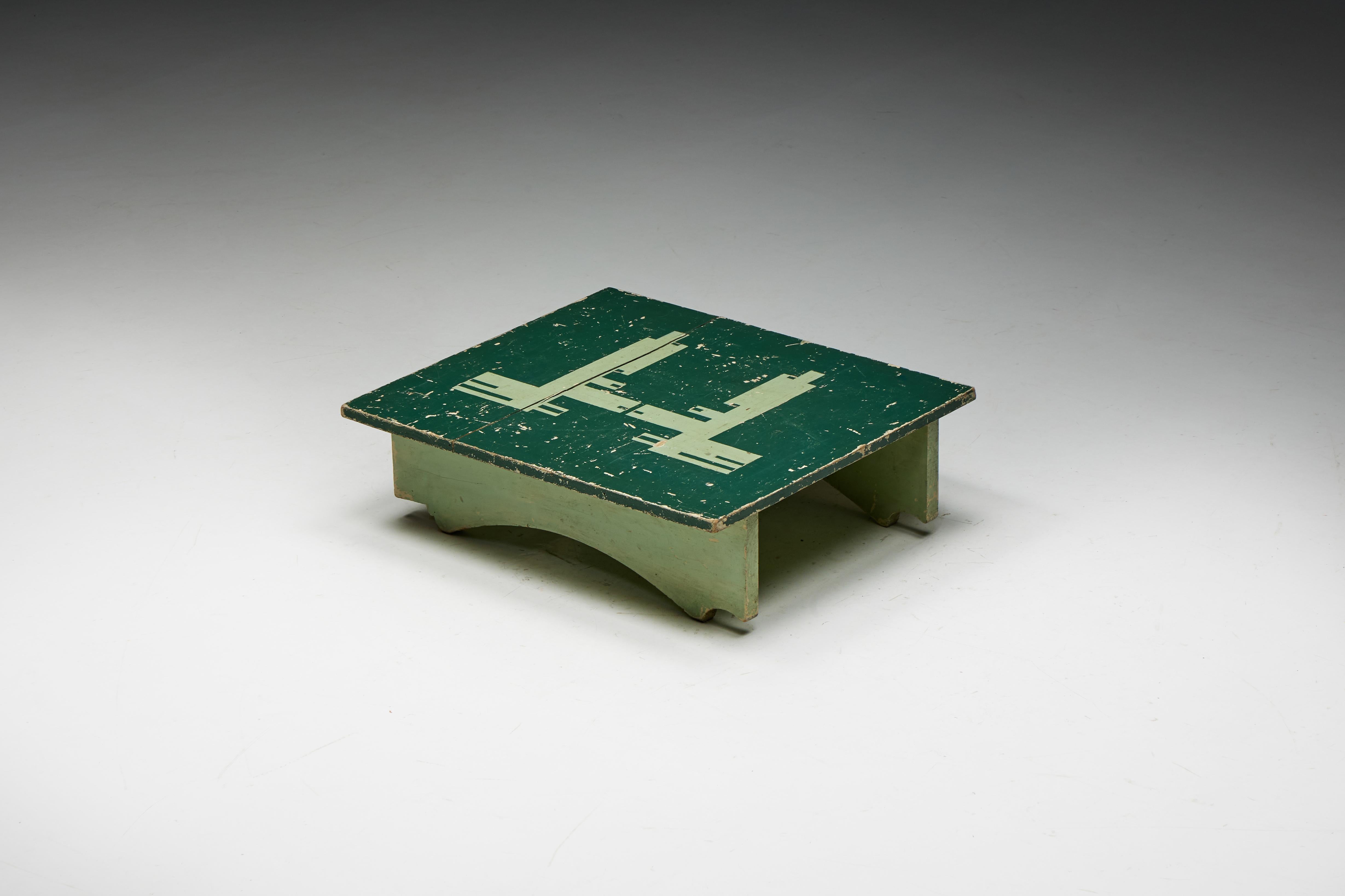 Table d'appoint Populaire vert, France, 19ème siècle en vente 3