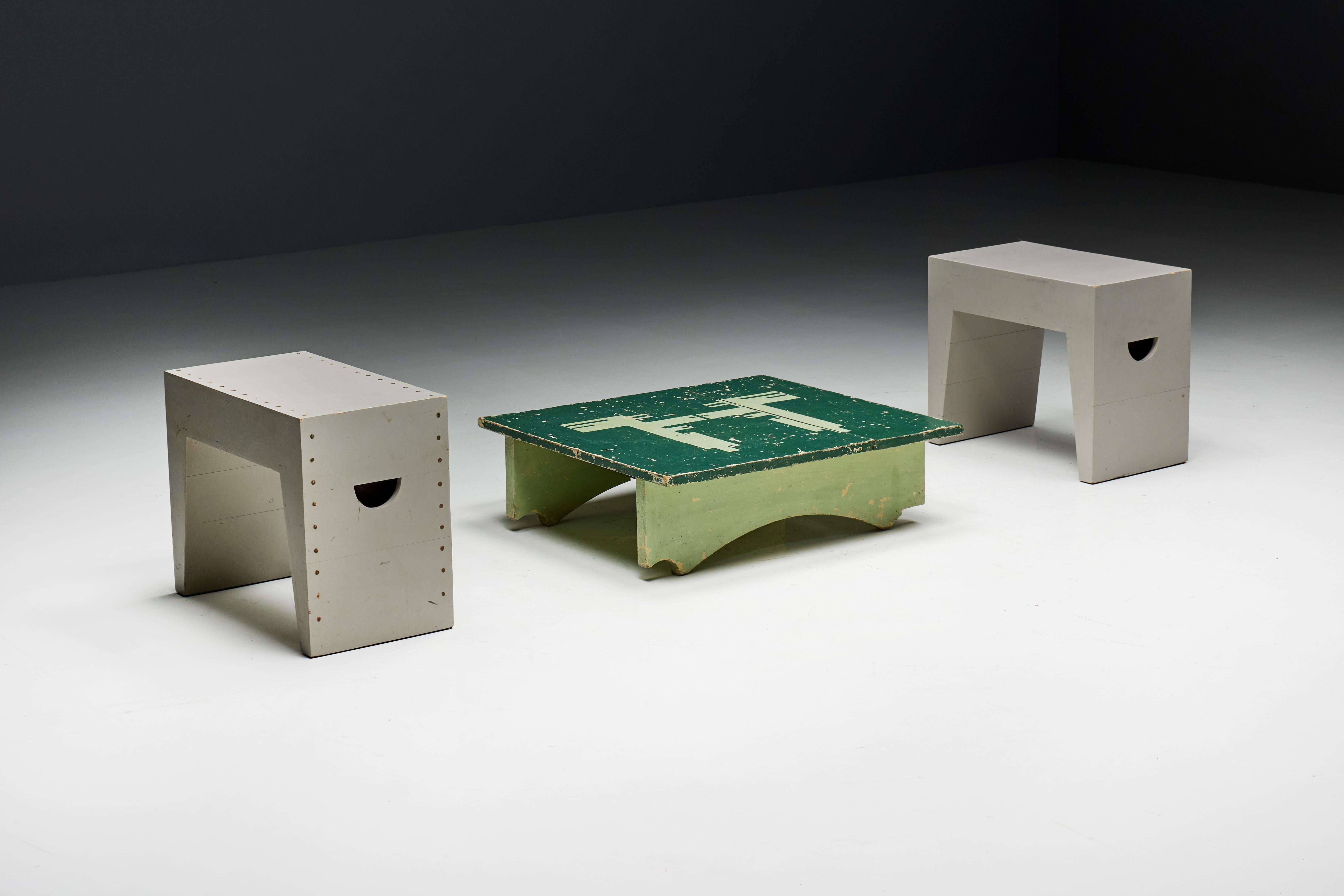Table d'appoint Populaire vert, France, 19ème siècle en vente 4