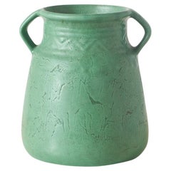 Vase vert Arts & Crafts