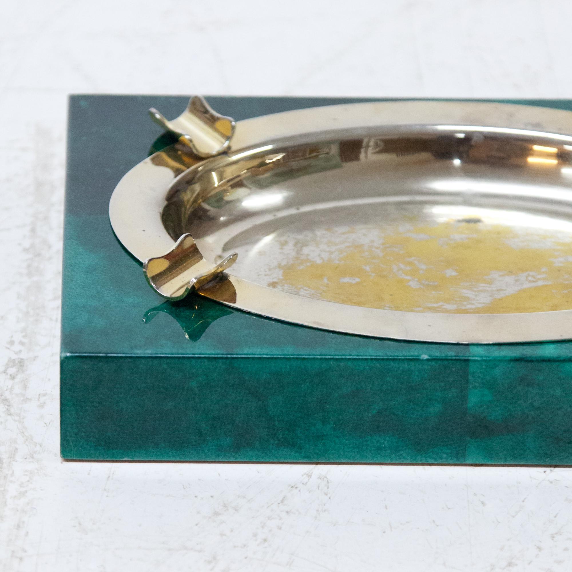 Mid-Century Modern Green Ashtray by Aldo Tura, Italy 1960s