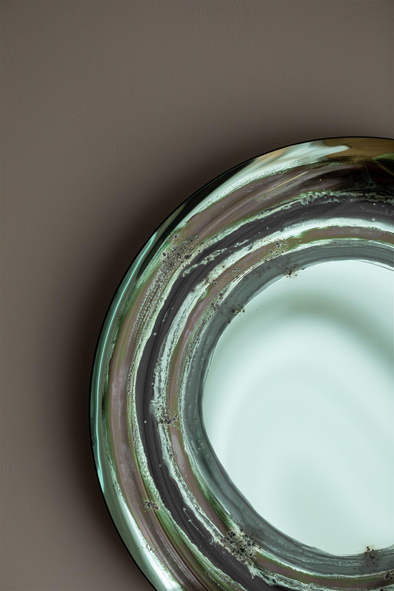 Miroir mural Aura vert par OOM Contemporary Glass en vente 6