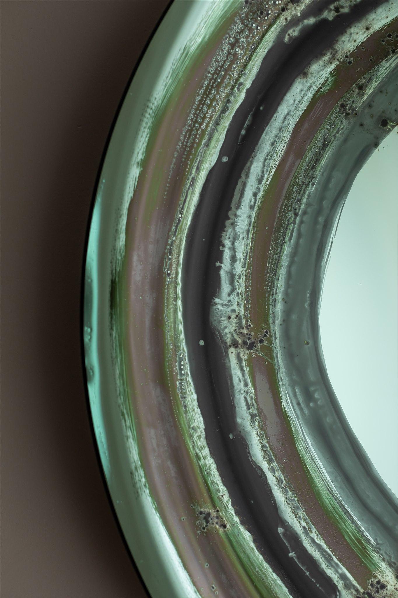 Miroir mural Aura vert par OOM Contemporary Glass Neuf - En vente à Geneve, CH